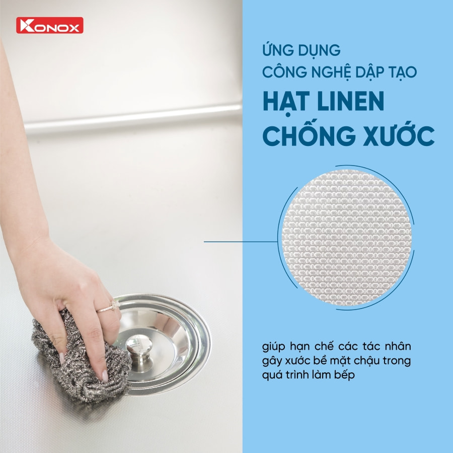 Chậu rửa KONOX chống xước KN6044SU Dekor Chậu rửa KONOX chống xước KN6044SU Dekor - Ảnh 4