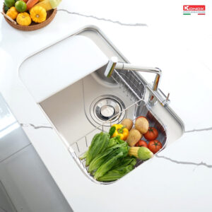 chậu rửa bát inox 1 hố phong cách nhật bản Konox Tari 7851SR