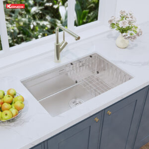 Chậu rửa bát 1 hố chống xước konox kn7044su dekor phối cảnh
