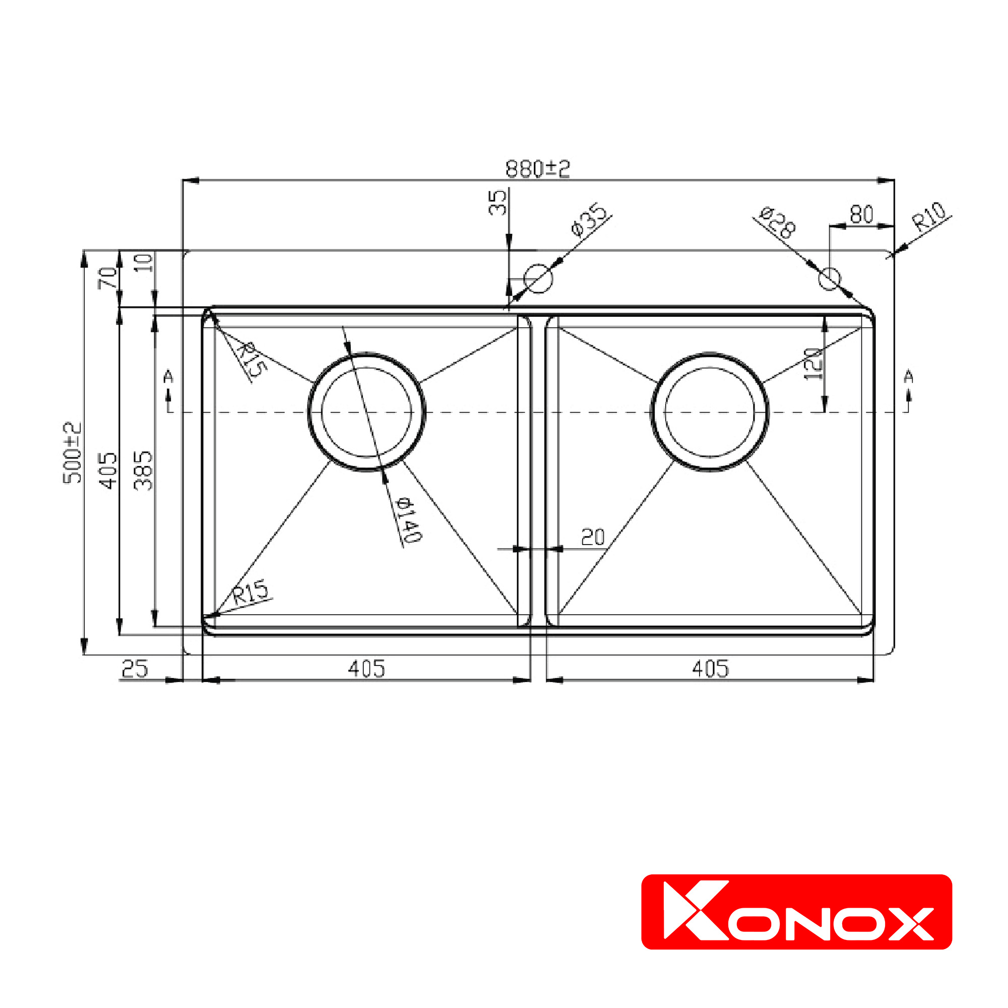 Chậu rửa rửa KONOX Workstation Sink – Topmount Sink KN8850TD Chậu rửa rửa KONOX Workstation Sink – Topmount Sink KN8850TD - Ảnh 4