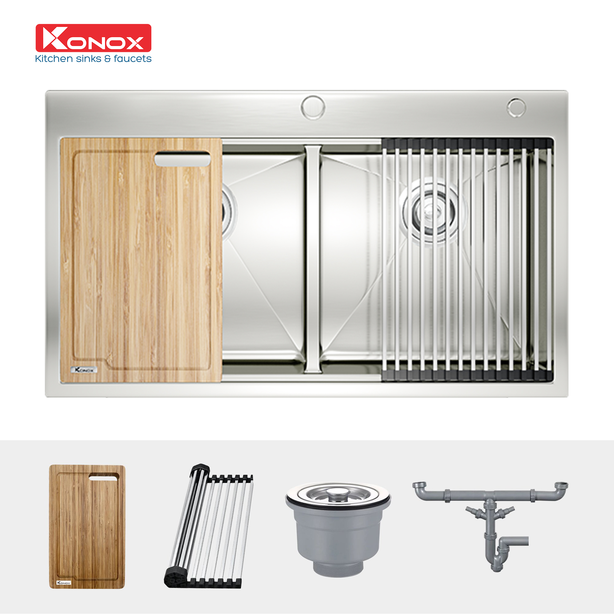 Chậu rửa rửa KONOX Workstation Sink – Topmount Sink KN8850TD Chậu rửa rửa KONOX Workstation Sink – Topmount Sink KN8850TD - Ảnh 3
