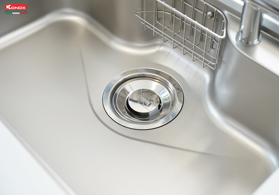 chau rua bat inox 1 ho Konox Tari 7851SR