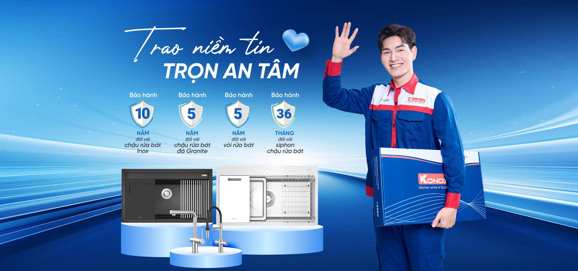 Konox bảo hành 10 năm