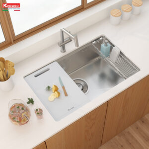 Chậu rưới bát 1 hố chống xước phong cách Nhật Bản Tari 7648SR