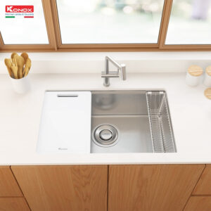Chậu rưới bát 1 hố chống xước phong cách Nhật Bản Tari 7648SR